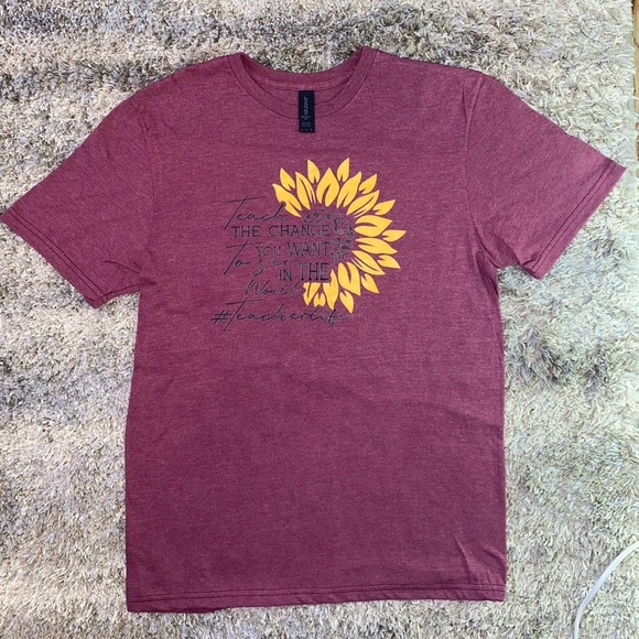 Gildan Tops - Gildan SoftStyle CVC “Teach The Change You Want To See In The World”